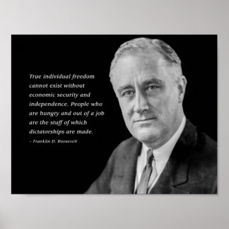 Poster O Aviso de Franklin D. Roosevelt Sobre Ditadura