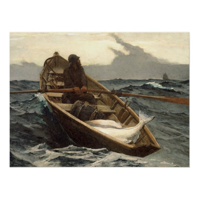 Póster O Aviso de Nevoeiro de Winslow Homer (Frente)