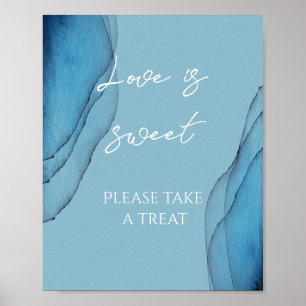 Poster O azul oceano aquamarine amor é doce chá de noiva 