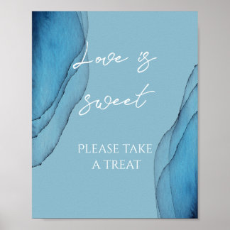 Poster O azul oceano aquamarine amor é doce chá de noiva 