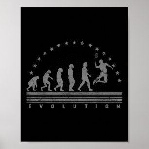 Poster O Badminton Evolutions Retro Shuttle Masculino Bad
