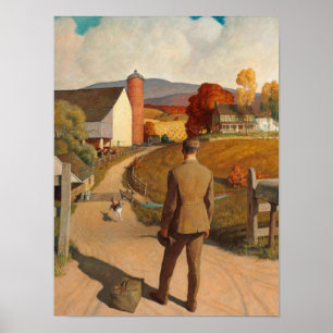 Poster O baile, 1945, de Newell Convers Wyeth
