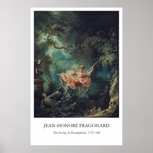 Poster O Balanço de Fragonard – Arte Rococó (Frente)