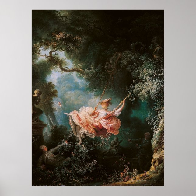 Póster O Balanço de Jean-Honoré Fragonard (Frente)