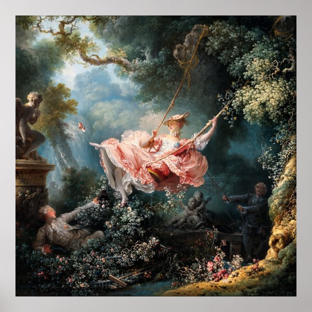 Poster O Balanço por Jean-Honore Fragonard (Frente)