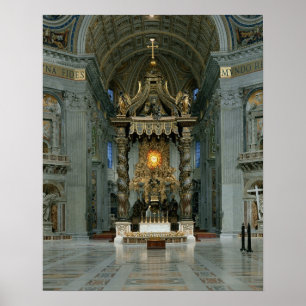 Póster O Baldacchino, o altar alto e a cadeira