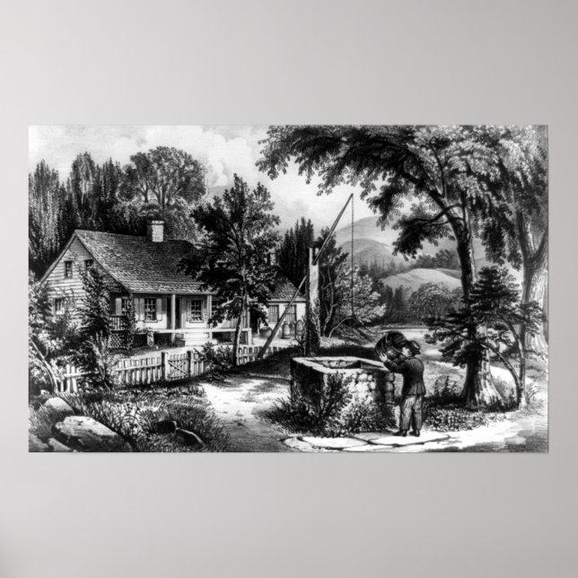 Poster O Balde antigo de Oaken - 1872 (Frente)