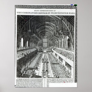 Poster O banquete da coroação em Westminster Hall