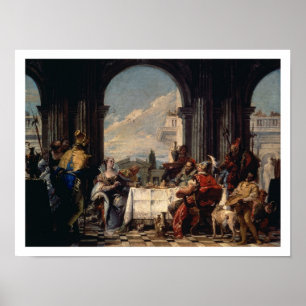 Póster O banquete de Anthony e de Cleopatra, c.1744 (óle