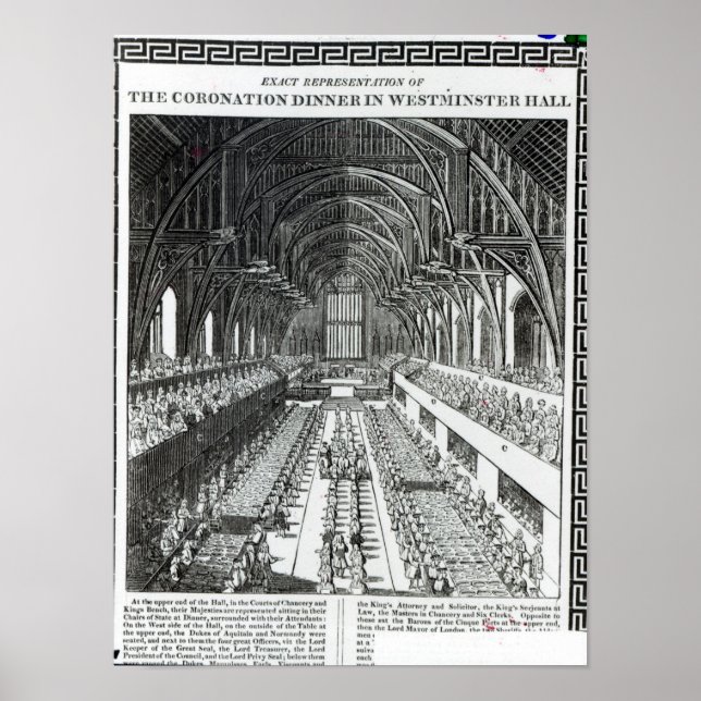 Poster O Banquete de coroação em Westminster Hall (Frente)
