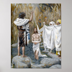 Poster "O baptismo de Jesus" -- por James Tissot