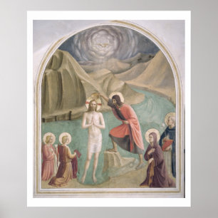 Poster O baptismo do cristo, c.1438-45 (fresco)