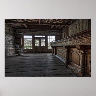 Póster O bar de Skinner -- Cidade fantasma Montana de