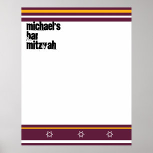 Póster O bar desportivo Mitzvah assina dentro o conselho