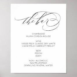 Poster O Bar Sinal moderno e elegante minimalista