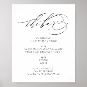 Poster O Bar Sinal moderno e elegante minimalista