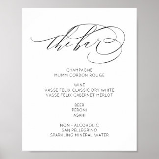 Poster O Bar Sinal moderno e elegante minimalista