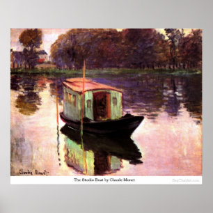 Póster O barco do estúdio por Claude Monet