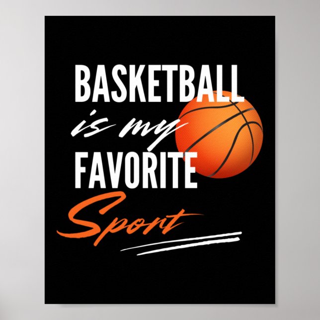 Poster O Basquete É O Meu Esporte Favorito (Frente)