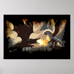 Poster O Batalha Começa - Dragão vs Pegasus