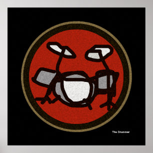 Póster o baterista
