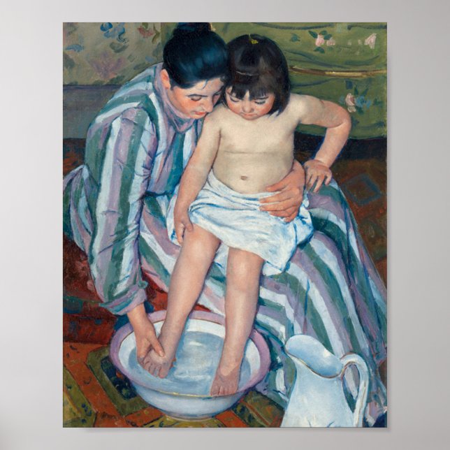 Poster O Bath da Criança Mary Cassatt (Frente)