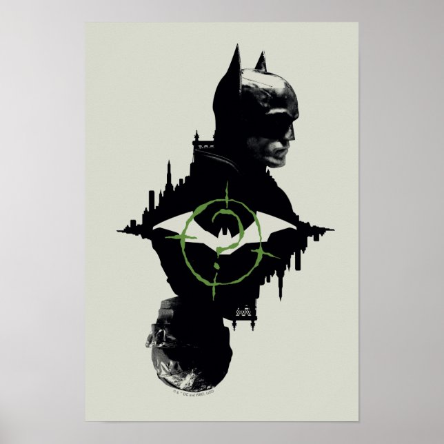 Poster O Batman E O Gráfico De Caracteres Duplos Do Riddl (Frente)