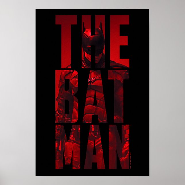 Poster O Batman Typografia Cutout (Frente)