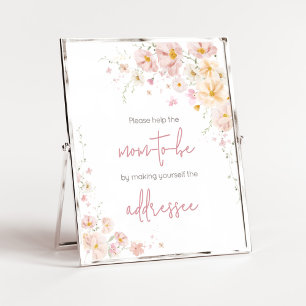 Poster O bebê de flor selvagem na estação de envelopes de