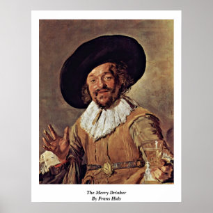 Póster O bebedor alegre por Frans Hals