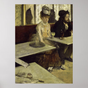 Poster O bebedor ou o L'Absinthe do absinto por Edgar Deg