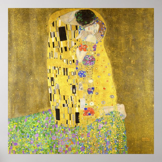 Poster O Beijo de Gustav Klimt (Frente)