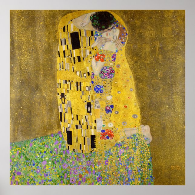 Poster O Beijo de Gustav Klimt (Frente)