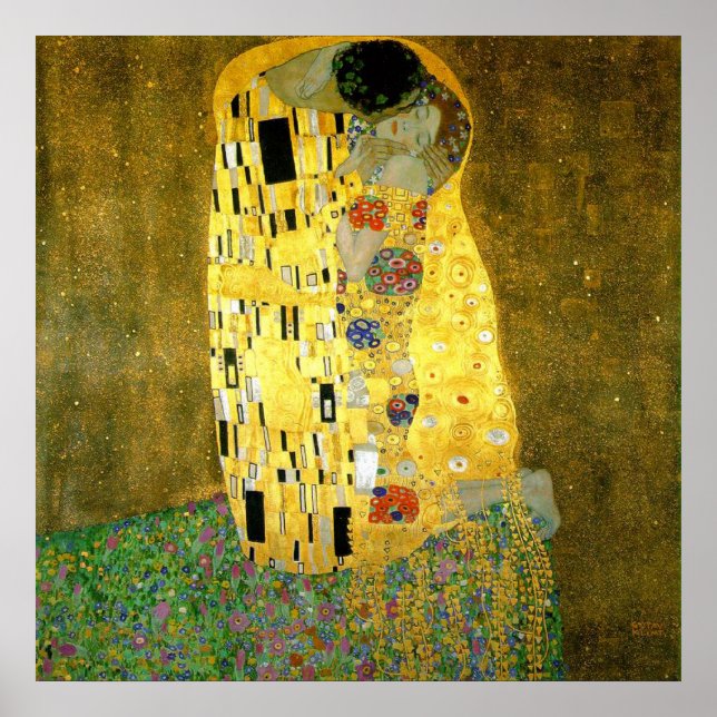 Póster O Beijo de Gustav Klimt (Frente)