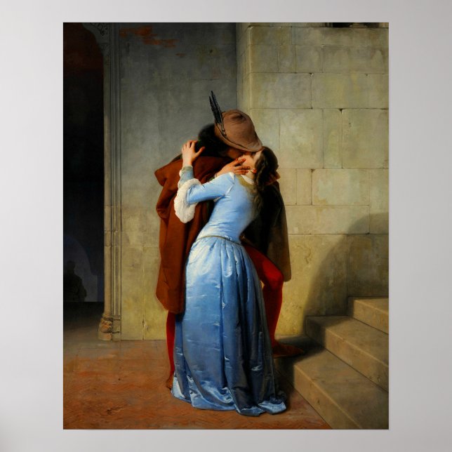 Poster O Beijo Francesco Hayez (Frente)