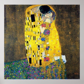 Póster O Beijo, Gustav Klimt