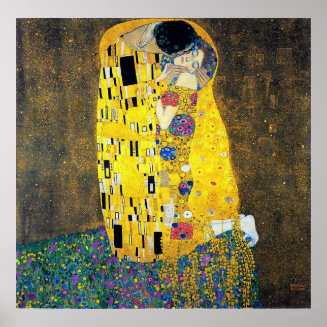Póster O Beijo, Gustav Klimt (Frente)