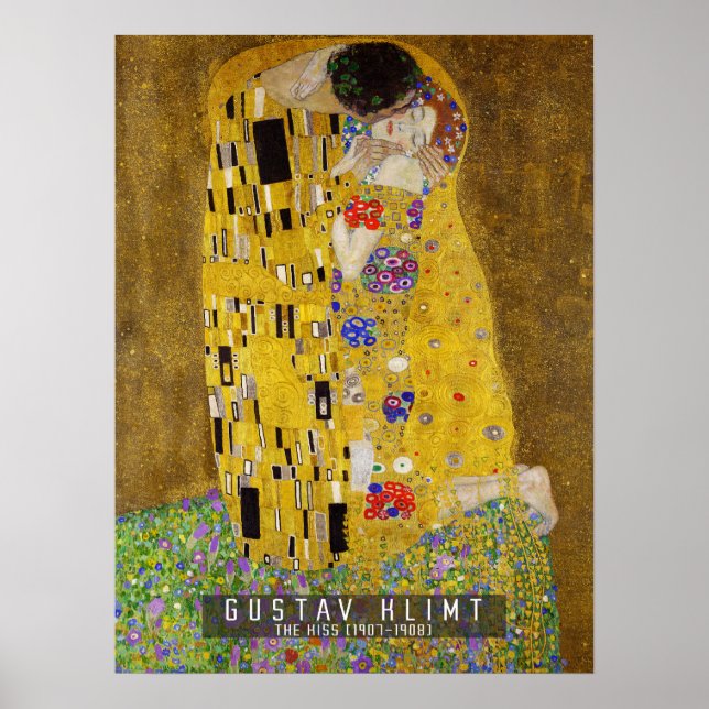 Poster O Beijo - Gustav Klimt (Frente)