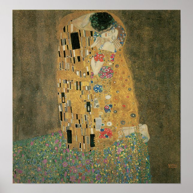 Póster O Beijo, Gustav Klimt (Frente)
