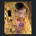 Poster O Beijo, Gustav Klimt<br><div class="desc">O Beijo (original Der Kuss) foi pintado por Gustav Klimt, e é provavelmente seu trabalho mais famoso. Começou a trabalhar nesse sentido em 1907 e é o ponto alto do seu chamado "Período Ouro". Ele retrata um casal, em vários tons de ouro e símbolos, compartilhando um beijo contra o fundo...</div>