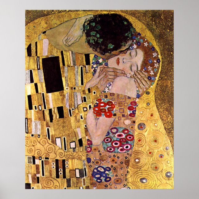 Poster O Beijo, Gustav Klimt (Frente)