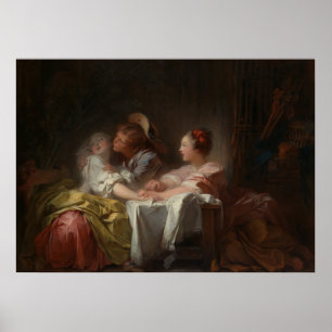 Poster O Beijo Roubado - Fragonard Romantic Scense