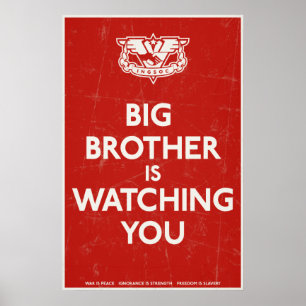 Poster O big brother está olhando-o imprimir