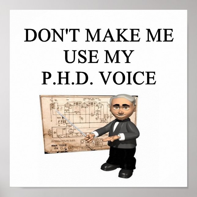Póster O biólogo da PHDbiology tem presentes de humor eng (Frente)
