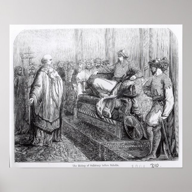 Poster O Bispo de Salisbury antes de Saladin (Frente)