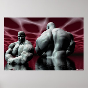 Póster o bodybuilder