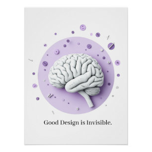 Póster O bom Design é invisível