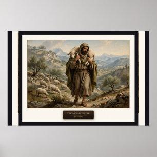Poster O Bom Pastor — Estilo Da Vinci