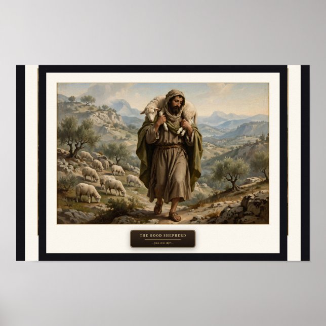 Poster O Bom Pastor — Estilo Da Vinci (Frente)
