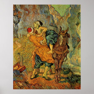 Póster O bom samaritano após Delacroix por Van Gogh